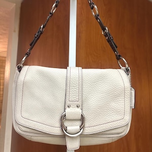 Vintage Coach Hampton Soho Leather Flap Shoulder Bag C063-8A41