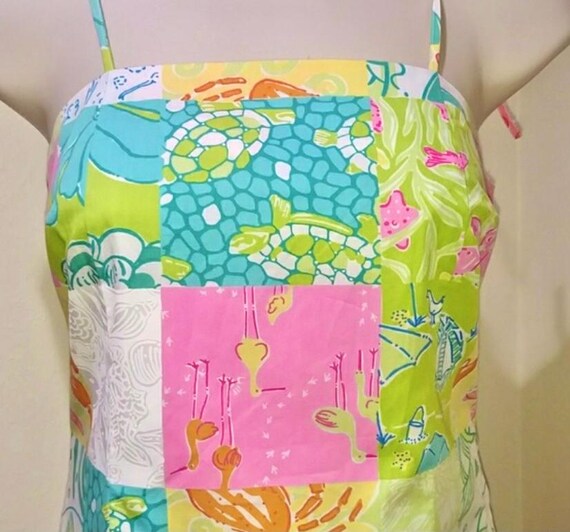 Lilly Pulitzer Multicolor Patch Spaghetti Strap S… - image 2