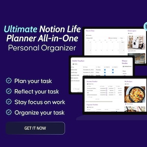 2025 Notion Life Planner All-in-One Personal Organizer Ultimate Notion Planner Notion Template Personal Planner, Notion Dashboard