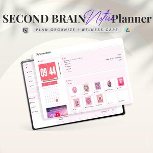 Second Brain Planner | Notion Digital Brain | Notion Life Planner | Life Management | Notion Dashboard | Digital Planner