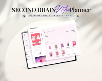 Second Brain Planner | Notion Digital Brain | Notion Life Planner | Life Management | Notion Dashboard | Digital Planner