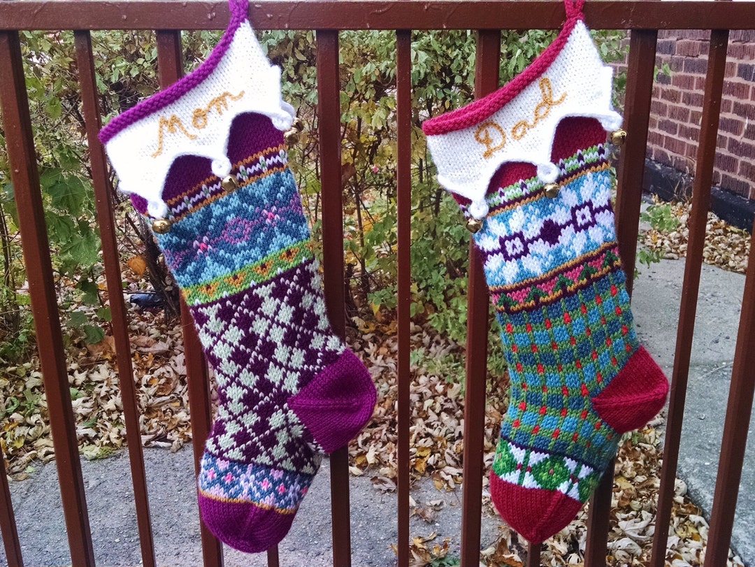 Personalized Hand Knit Fair Isle Christmas Stocking - Etsy