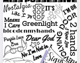Tate McRae So Close To What Song Titles SVG/PNG