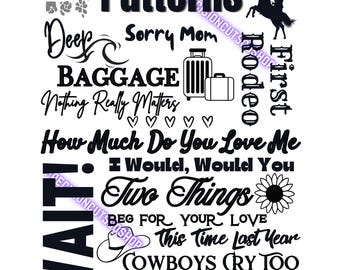 Kelsea Ballerini Patterns Song Titles SVG/PNG