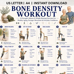 Healthy Aging Strength Printable Bundle, Senior Fitness PDF, Resistance Band Workout Guide image 6