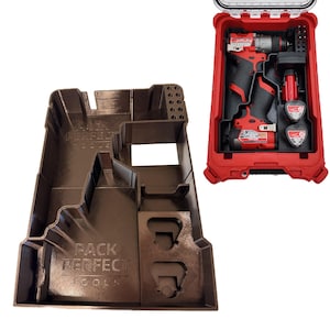 Milwaukee M12 Fuel Drill Driver & Impact Driver Organizer Packout Precision Liner