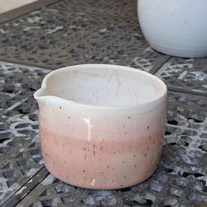 Pink Gradient Splash Matcha Bowl | Handmade Ceramic Matcha Bowl | Handmade Pottery | Wheel Thrown | Ceramic Art