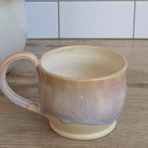 Dainty Drippy Purple Mug 9oz | Handmade Ceramic Matcha or Coffee Mug | Handmade Pottery | Wheel Thrown | Ceramic Art