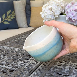 Aqua Gradient Matcha Bowl | Handmade Ceramic Matcha Bowl | Handmade Pottery | Wheel Thrown | Ceramic Art