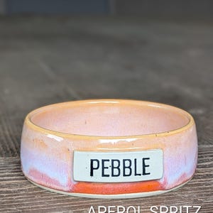 Customized Pet Food Bowl: Multiple Sizes | MADE-TO-ORDER | Ceramic Aperol Spritz