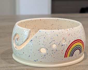 Rainbow Yarn Bowl | Handmade | MADE-TO-ORDER