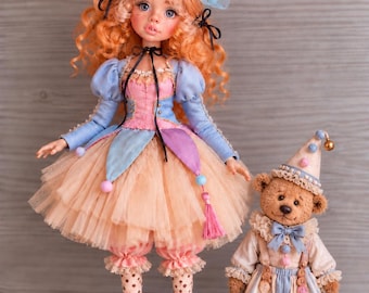 Handmade Art Dolls Mimi and Toffee, Collectible Art Boudoir Dolls