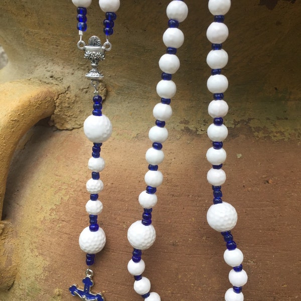 GOLF Custom Sports Themed Rosary - great for Golf Fans or FIRST COMMUNION gift for boy or girl