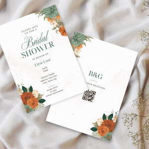 Bridal Shower Invitation | Fall Theme | Editable Template