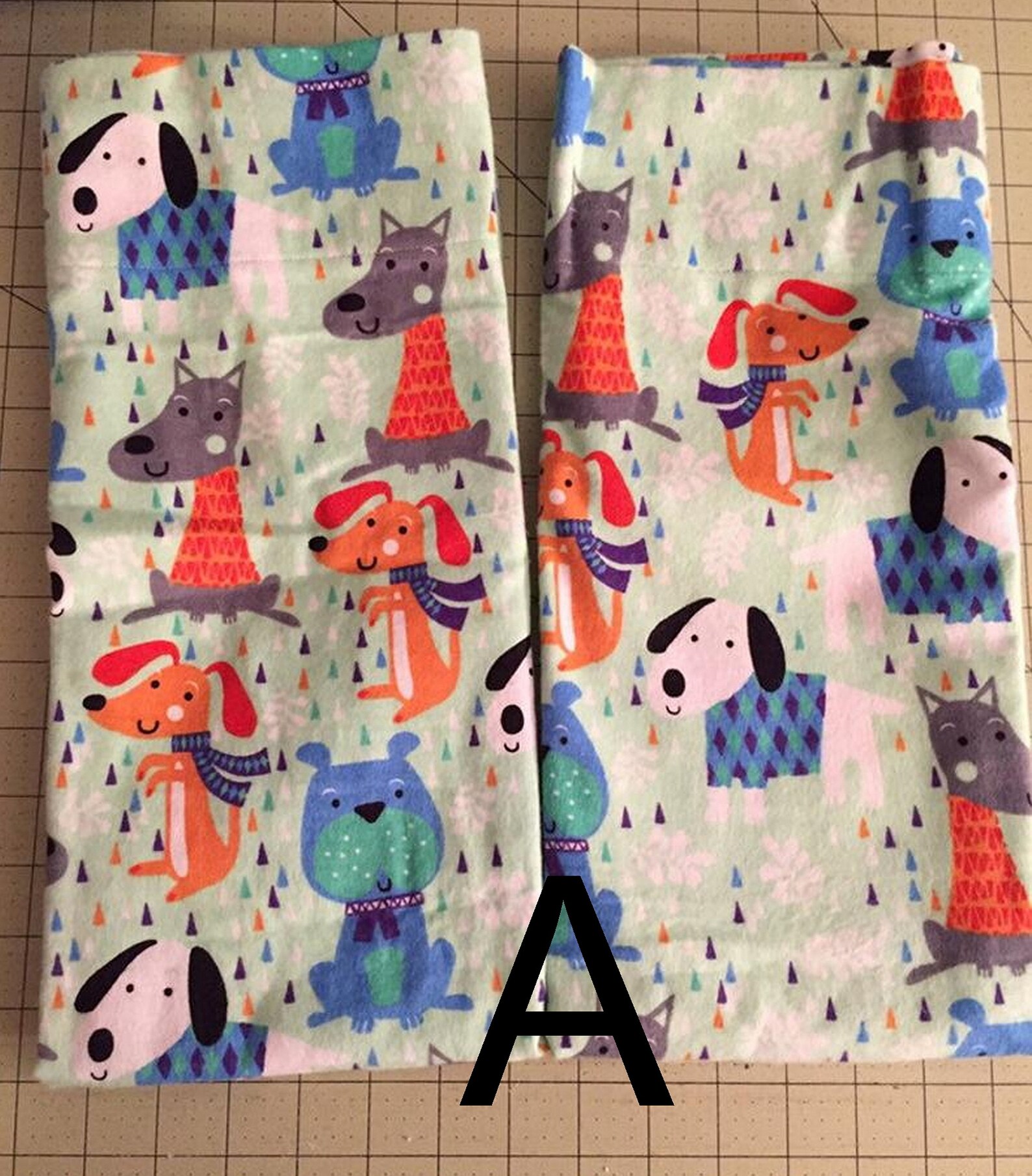 Dog Prints Flannel Bedding Pillowcases. Ready to Ship Choose Etsy
