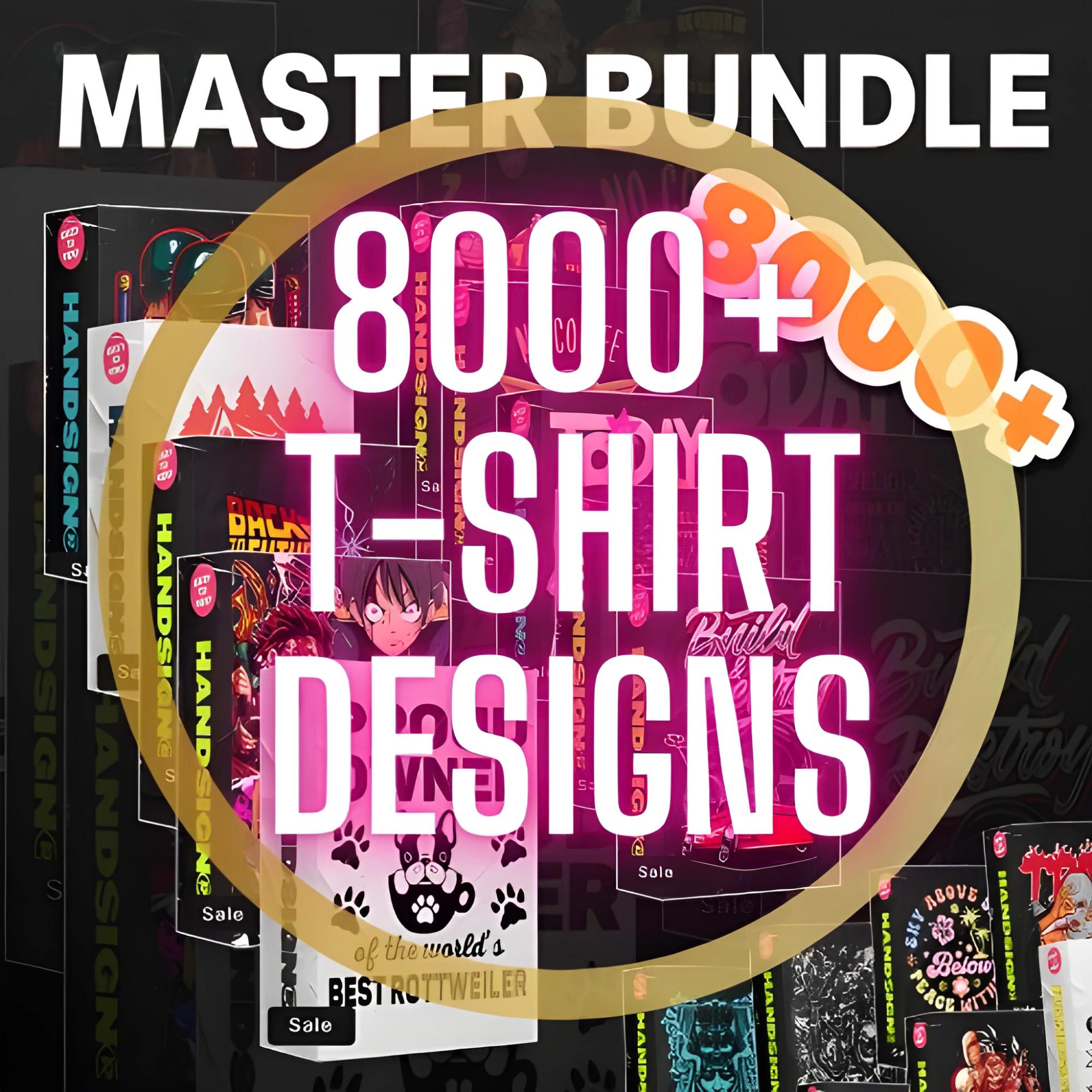8000+ Streetwear Digital T-Shirt Design Bundle | Editable PNG and AI Files Car Designs, Anime & Cartoons Sublimation, DTF Transfers Prints