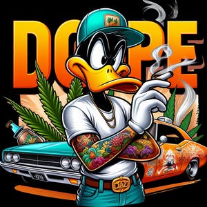 車の中でマリファナを吸うPNGファイル | Dope 420 カートゥーンカーデザイン ストリートウェア Tシャツ 転送ファイル 昇華印刷可能アート | インスタントダウンロードファイル