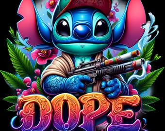 Weed Soldier PNG-fil | Tecknad figur som röker vapen | 420 DTF T-shirtdesign | Sublimeringskonst | Digital nedladdning | Grafik i tatueringsstil