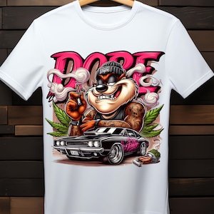 PNG File Dope Weed File Men Cartoon Design Digital Prints T-Shirt Vector Transfers Printable Art Instant Download Digital Files Weed Car PNG