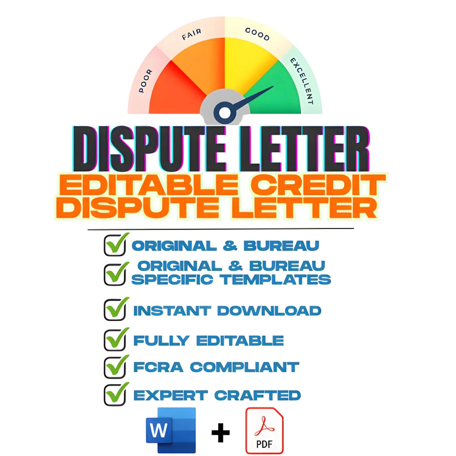 Experian Editable Credit Dispute Letter Bundle (PDF + Word) DIY Credit ...