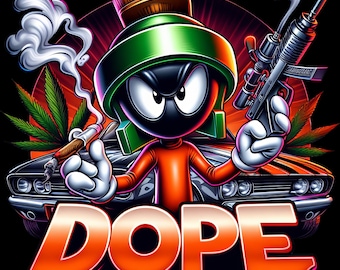 Dope Weed PNG-fil | 420 rökiga seriefigurer | Digital nedladdning av T-shirtsublimering | DTF-designer | Transparent fil för tatueringsflashkonst