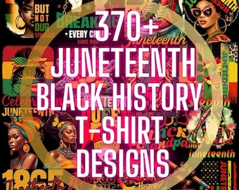 Juneteenth T-Shirt Designs: Black History PNG Bundle (Digital Download)