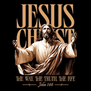 Jesus Christ PNG Files (2) | Christian T-Shirt Designs | Religious Sublimation Art | Transparent Printable DTF Printing | Digital Download