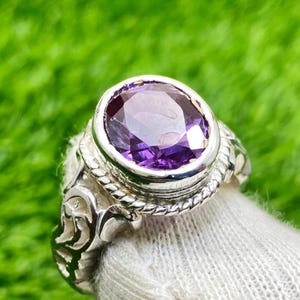 Anel de alexandrita de prata esterlina vintage, anel feito à mão com pedra de nascimento de junho, anel feminino personalizado, presente de joia com pedra preciosa que muda de cor