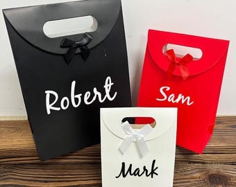Sacchetti regalo con nastro personalizzato, bomboniere personalizzate per matrimoni, feste di compleanno