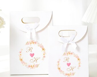 Personalized Wedding Favor Bags, Bridesmaid Thank You Gift, Custom Welcome Bags