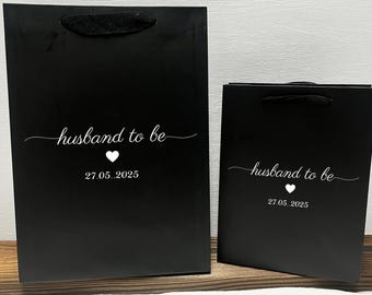Personalised Husband gift bag, to my husband gift bag, husband anniversary gift bag, wedding morning gift bag, wedding anniversary gift bag