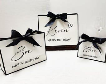 Personalisierte Geburtstagsgeschenktasche, Geburtstagsgeschenktasche, Trauzeuge-Tasche, Bräutigam-Geschenktasche, Geschenktasche für Geburtstag, Trauzeuge-Geschenktasche