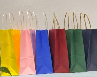 Party Paper Bags, Kraft Paper Gift Bags, Paper Party Bags with Handles, Wedding Gift Bags, Eco-Friendly Packaging, Recyclable Kraft Bags
