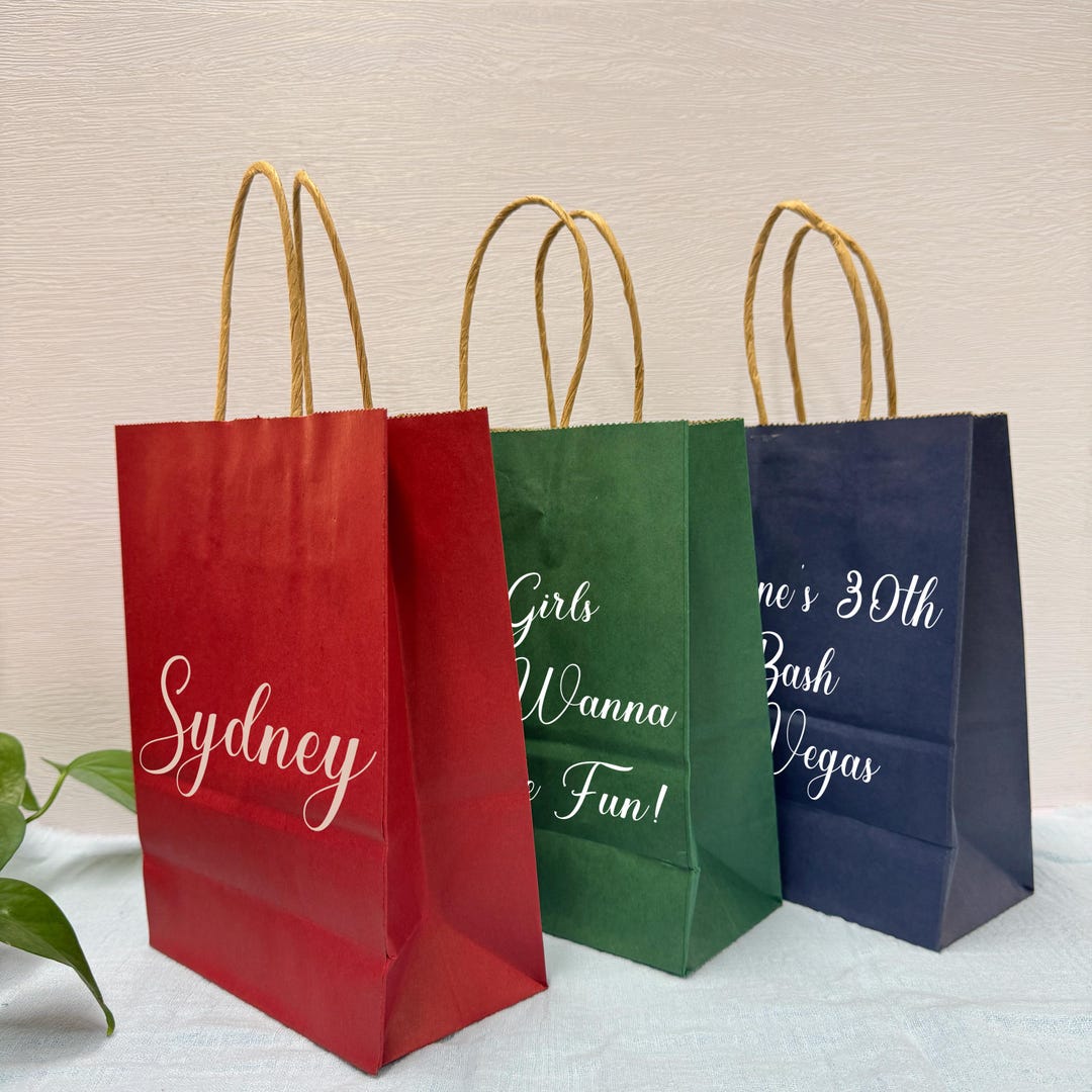 Personalized Gift Bags, Bachelorette Bags, Birthday Bag, Showers ...