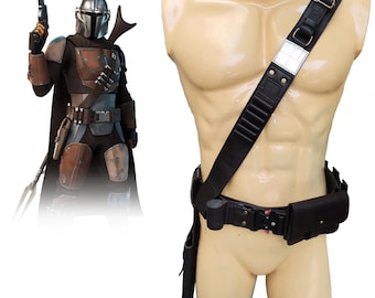 The Mandalorian Costume Leather Belt with Leg Gun & Holster