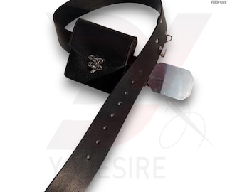 New Luke Skywalker ROTJ Belt - Jedi Costume Cosplay Saber Clip & Pouch