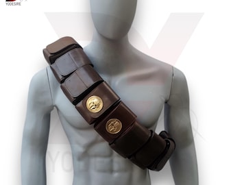 Boba Fett ROTJ Ammo Belt: Genuine Leather Cosplay Costume - 8 Pouches