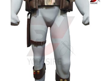 Death Watch Cosplay Belt with Waist 2 Pouch Rig Holster | The Mandalorian Star Wars Inspired Cosplay Costume Belt