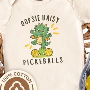 Funny Pickleball Baby Onesie - Oopsie Daisy Pickleballs Infant Bodysuit, Cute Pickleball Baby Shower Gift, Pickleball Family Apparel