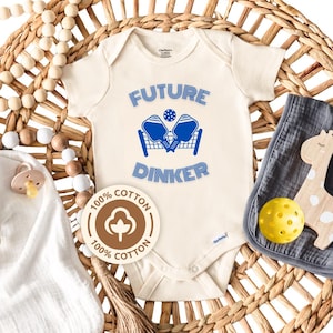 Future Dinker Pickleball Baby Onesie - Funny Infant Bodysuit, Cute Pickleball Funny Baby Shower Gift, Pickleball Family Baby Boy Outfit