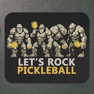 Let’s Rock Pickleball Mouse Pad - Funny Pickleball Fantasy Desk Accessory - Office Gift for Pickleball Lovers - Paddle Club Accessories