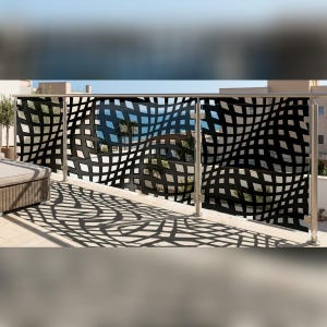 Wavy Grid Panel DXF | Abstract Pattern Laser Cut File | Decorative Wall Panel CNC Design | Geometric Wave Screen