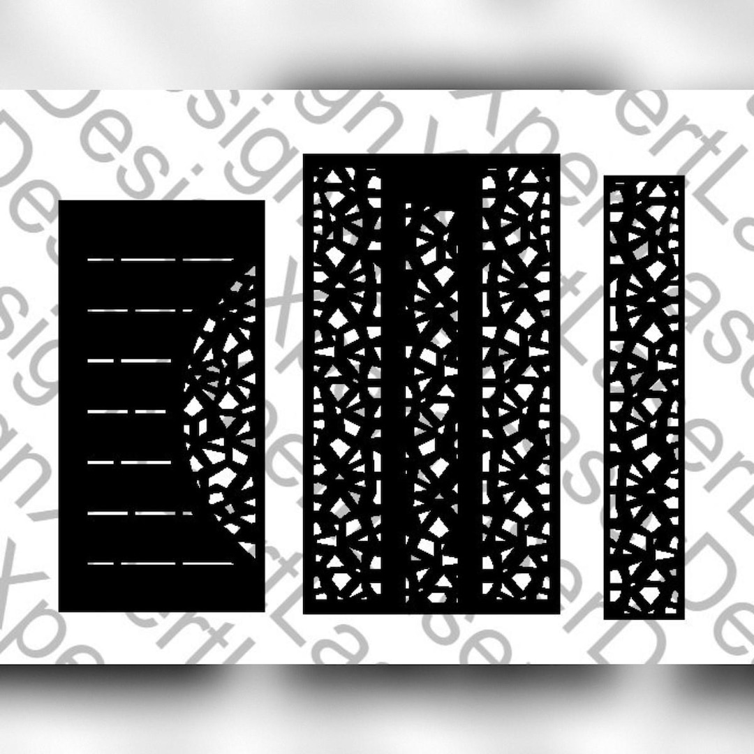 Abstract Laser Cut Panel DXF Bundle, Modern Decorative Screen Design ...