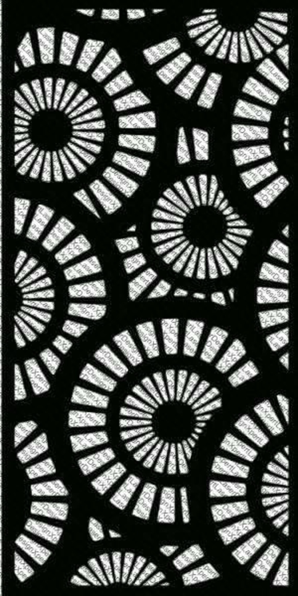 Abstract Spiral Pattern DXF | Laser Cut Panel Design | Geometric Wall ...