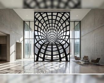 3D Tunnel Illusion DXF File | Laser Cut Wall Panel | CNC Plasma Cutting Design | Metal Wall Art Pattern | Digital Download