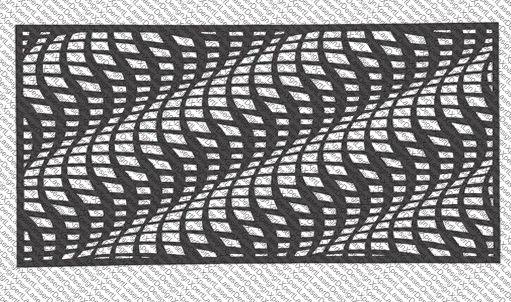 Wavy Grid Panel DXF | Abstract Pattern Laser Cut File | Decorative Wall ...