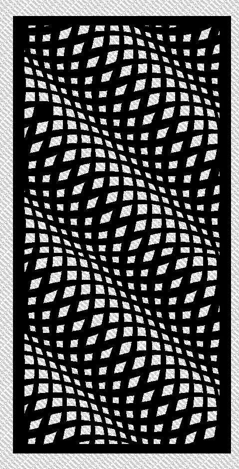 Wavy Grid Panel DXF | Abstract Pattern Laser Cut File | Decorative Wall ...