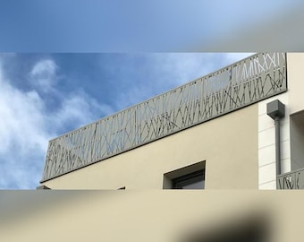 Modern Abstract Privacy Screen DXF | Geometric Laser Cut Panel | Metal Fence & Gate Design | CNC Plasma SVG dxf dwg ai pdf jpg