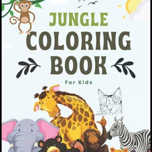 81 páginas para colorear de animales de la selva, hojas de animales imprimibles, libro para colorear para niños y adultos, hojas para colorear digitales, descarga instantánea, archivo PDF
