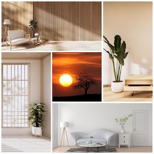 50 Modern Home Office Zoom Backgrounds: Professional Virtual Meeting Backdrops (JPG Instant Download)